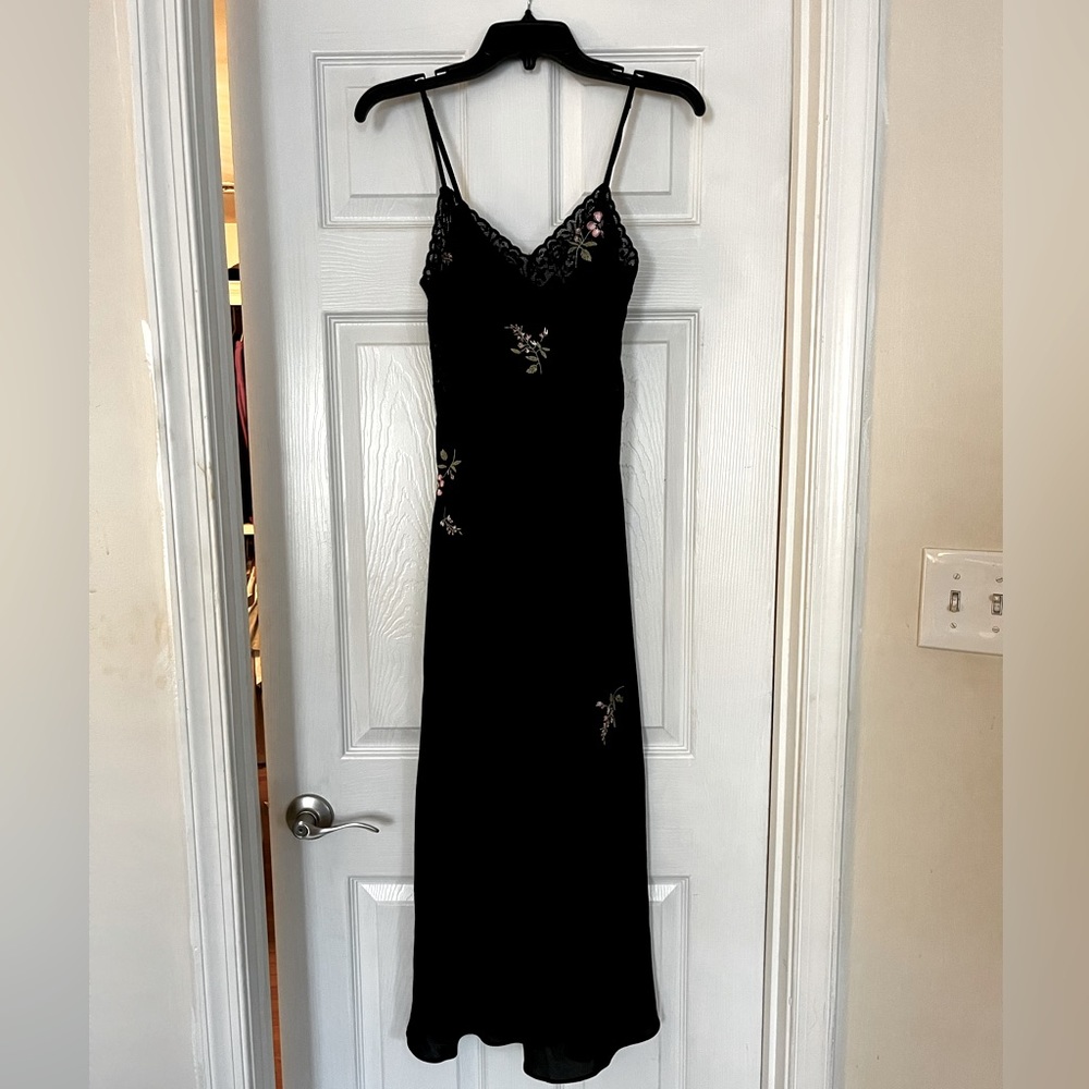 Oscar de la Renta Pink Label Lingerie Nightgown Floral Sheer Lace Slip Dress